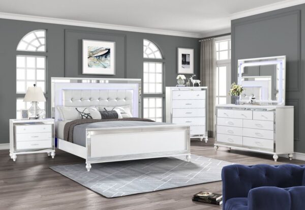 Blanca White Bedroom Set Queen, King