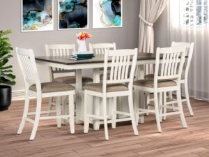 D800 - Counter Height Table + 6 Chair Set