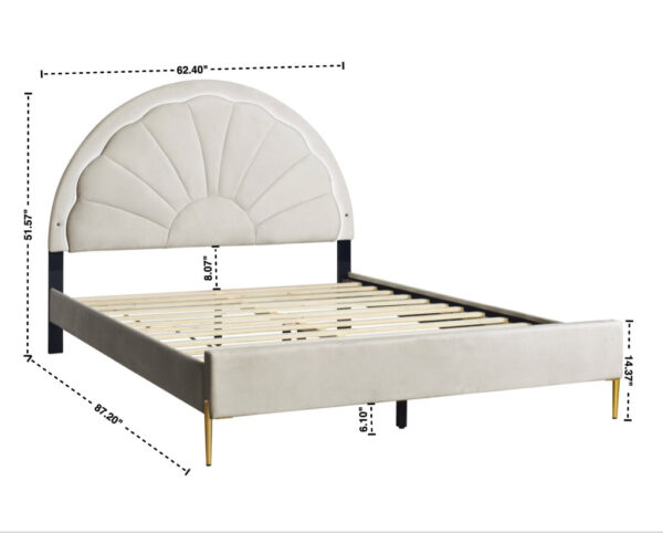 flora-beige-dimension_orig.jpeg Flora Beige Platform Bed Twin, Full, Queen (LED LIGHTS) **NEW ARRIVAL**