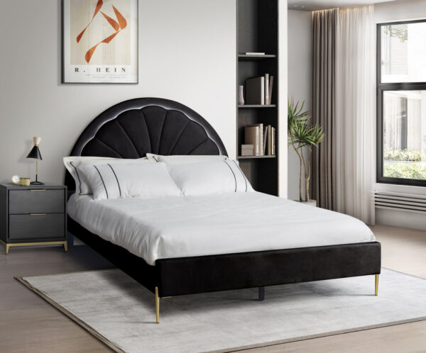 flora-black_orig.jpeg Flora Black Platform Bed Twin, Full, Queen (LED LIGHTS) **NEW ARRIVAL**