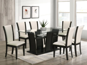 Florida - White (LINEN) Dining Table + 6 Chair Set