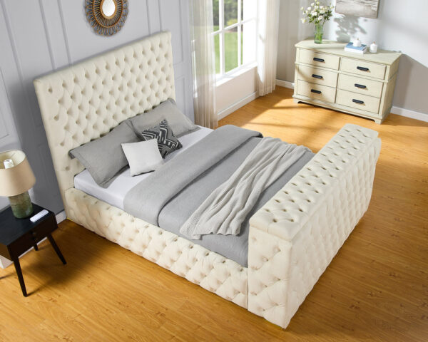 Future Beige Platform Bed - Queen, King