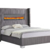 Romance Gray Platform Bed King ONLY (QUEEN ETA: 5/5)