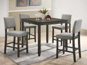 2708SET-GY DERICK 5-PK COUNTER HT TBL SET GREY