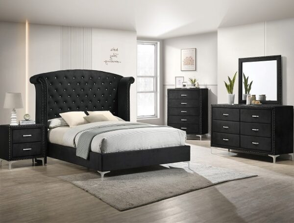 B9265.jpg SETB9265 LUCINDA BEDROOM GROUP BLACK